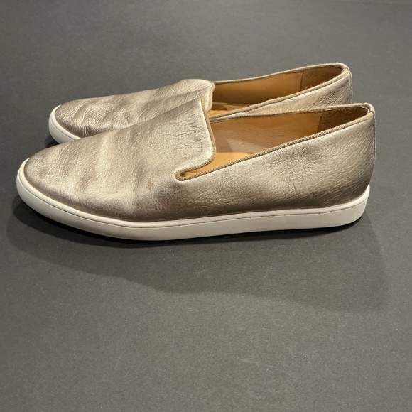 Birdies The Swift Gold Leather Slip-On Sneakers Size 9.5 - Picture 6 of 14